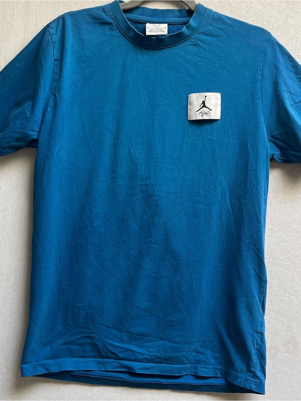 Jordan Nike Men's Teal heavyweight cotton Crewneck T-Shirt Sz M